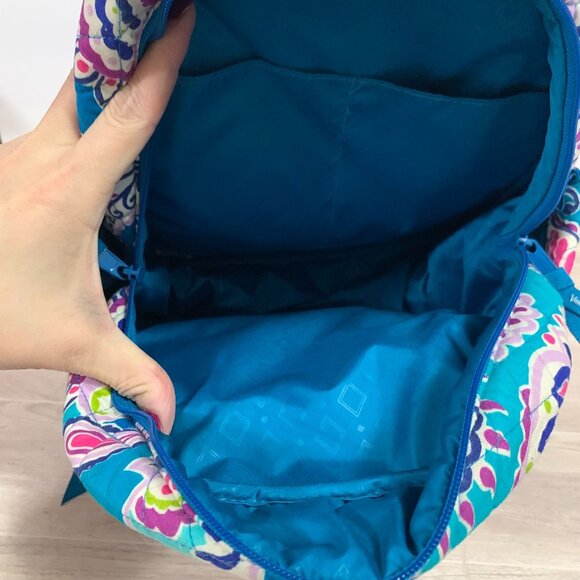 Vera Bradley Small Backpack Waikiki Paisley Quilted Backpack - Picture 7 of 11
